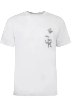 John Richmond Koszulki, Mężczyzna, Biały, S, Bawełna, Regularny T-Shirt