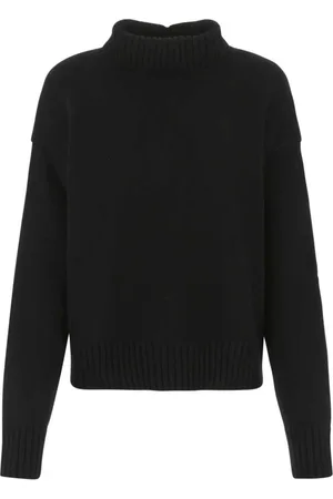 Jil Sander Bluzy, Kobieta, Czarny, S, Kaszmir, Czarny sweter z kaszmiru oversize