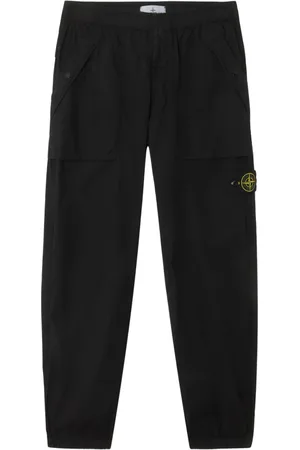 Stone Island Spodnie, Mężczyzna, Czarny, W30, Spodnie Jogger z lekkiej elastycznej bawełny Tela Paracadute