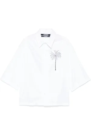 Jacquemus Koszule, Mężczyzna, Biały, M, Bawełna, Czarna Koszula