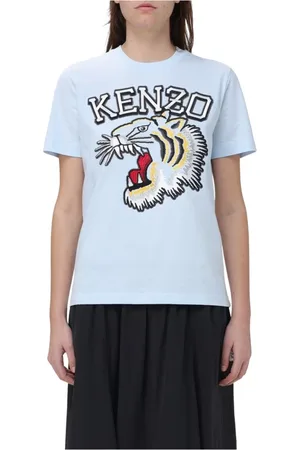 Kenzo Koszulki, Kobieta, Niebieski, L, Bawełna, T-Shirt