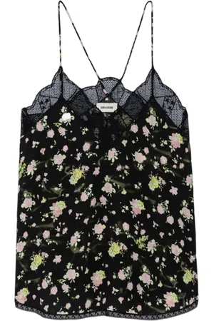 Zadig & Voltaire Koszulki, Kobieta, Czarny, M, Czarny top bez rękawów