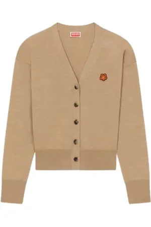 Kenzo Swetry, Kobieta, brązowy, S, Wełna, Kardigan w stylu vintage