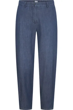 SEDUCTIVE Jeansy, Kobieta, Niebieski, S, Denim, Lato Denim Elastyczny Pas Spodnie