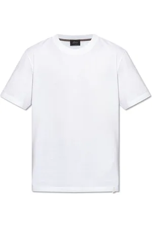 BRIONI Koszulki, Mężczyzna, Biały, S, Bawełna, Bawełniany t-shirt z okrągłym dekoltem