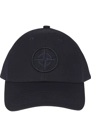 Stone Island Akcesoria, Mężczyzna, Niebieski, ONE SIZE, Bawełna, Klasyczna czapka baseballowa