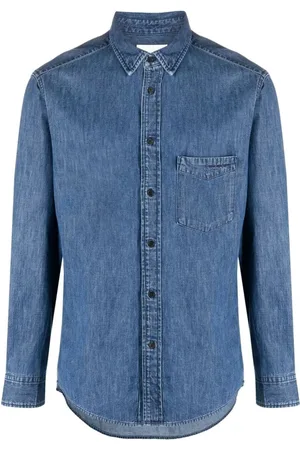 Isabel Marant Koszule, Mężczyzna, Niebieski, M, Bawełna, Niebieska koszula jeansowa Marine