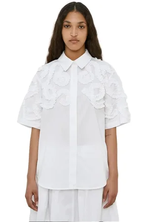 MEIMEIJ Bluzki, Kobieta, Biały, M, Biała Koszula Stylowa Casual Wear
