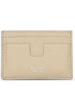 Tom Ford Akcesoria, Mężczyzna, Beżowy, ONE SIZE, Skóra, Skórzany organizer na karty