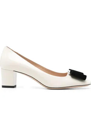 Tom Ford Buty, Kobieta, Biały, 37 1/2 EU, Skóra, Czółenka na Niskim Obcasie