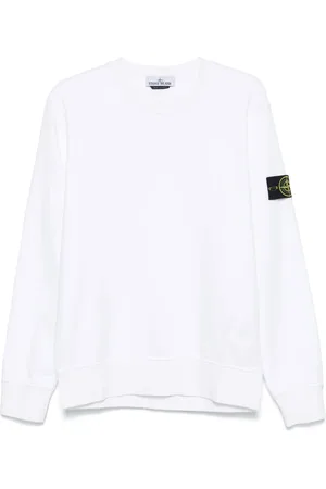 Stone Island Bluzy, Mężczyzna, Biały, L, Białe Swetry dla Mężczyzn