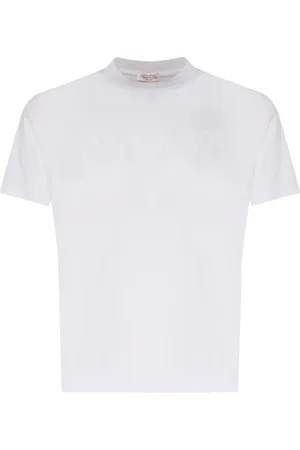 VALENTINO GARAVANI Koszulki, Mężczyzna, Biały, L, Bawełna, Biała bawełniana koszulka T-shirt z logo