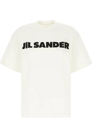 Jil Sander Koszulki, Kobieta, Biały, XS, Bawełna, Casualowa koszulka bawełniana