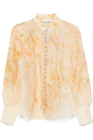ZIMMERMANN Bluzki, Kobieta, Żółty, S, Bluzka Crush Buttoned