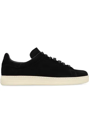 Tom Ford Buty, Mężczyzna, Czarny, 42 EU, Zamsz, Zamszowe Sneakersy z Okrągłym Noskiem