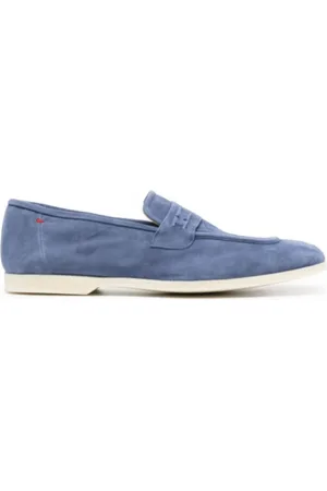 Kiton Buty, Mężczyzna, Niebieski, 41 1/2 EU, Zamsz, Lazurowe mokasyny z zamszu