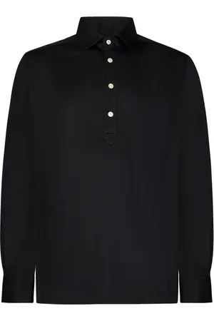 Kiton Koszulki, Mężczyzna, Czarny, L, Bawełna, Czarna Koszulka Polo
