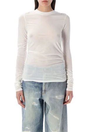 OUR LEGACY Koszulki, Kobieta, Biały, S, Biała Slim Longsleeve Koszulka