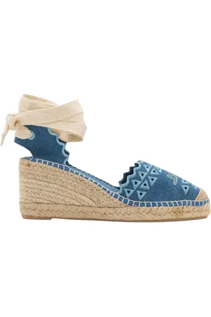Karl Lagerfeld Buty, Kobieta, Niebieski, 37 EU, Skóra, Kamini Mid Wedges