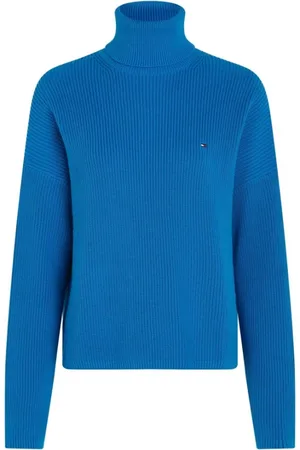 Tommy Hilfiger Swetry, Kobieta, Niebieski, L, Dzianinowy kardigan