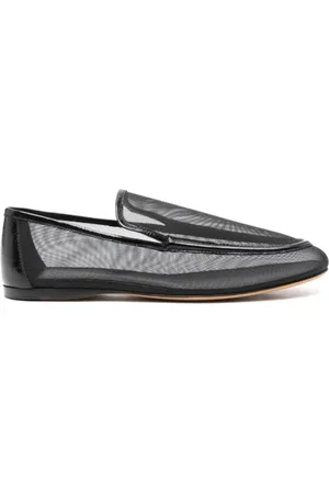 Khaite Buty, Kobieta, Czarny, 39 1/2 EU, Skóra, Czarne ażurowe mokasyny wsuwane