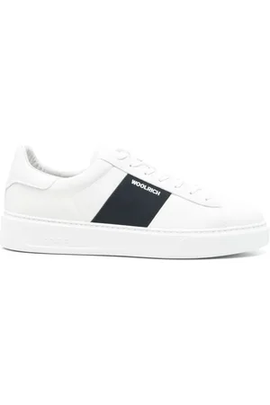 Woolrich Buty, Mężczyzna, Biały, 42 1/2 EU, Białe Sneakersy Sznurowane Podeszwa z Gumy