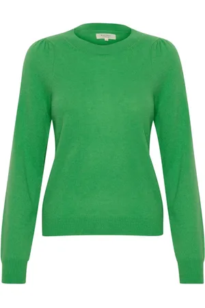 Part Two Swetry, Kobieta, Zielony, L, Kaszmir, Evina PU Strik Knitwear