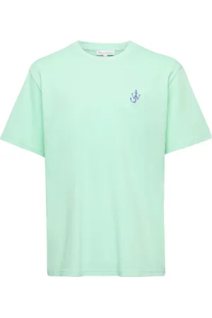 J.W.Anderson Koszulki, Mężczyzna, Zielony, M, Bawełna, T-shirt z okrągłym dekoltem