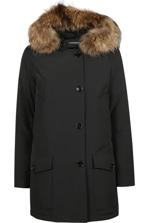 Woolrich Płaszcze, Kobieta, Czarny, XS, Parka z odpinanym futrem na Arktykę