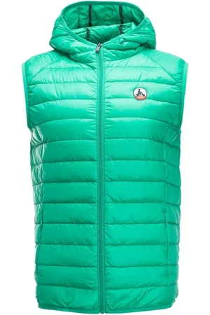 Jott Kurtki, Mężczyzna, Zielony, 5XL, Bezrękawnik Puffer z Kapturem