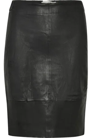 INWEAR Spódnice, Kobieta, Czarny, 2XS, Skóra, Spódnica Luella