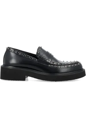 VALENTINO GARAVANI Buty, Mężczyzna, Czarny, 42 1/2 EU, Skóra, Mokasynyy z ćwiekami Czarne Aw 24