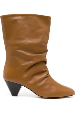 Isabel Marant Buty, Kobieta, brązowy, 36 EU, Skóra, Botki na obcasie Reachi