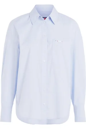 Tommy Hilfiger Bluzki, Kobieta, Niebieski, L, Bawełna, Oversize Shirt