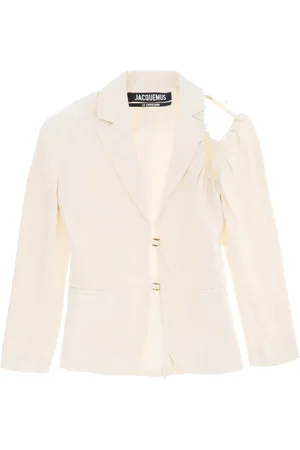 Jacquemus Kurtki, Kobieta, Biały, S, Poliester, Blazer