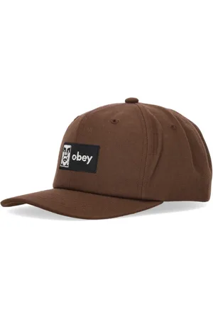 Obey Akcesoria, Mężczyzna, brązowy, ONE SIZE, Klasyczna Snapback Brązowa Czapka z Daszkiem