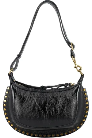 Isabel Marant Torebki, Kobieta, Czarny, ONE SIZE, Skóra, Oskan Moon Patent Shoulder Bag