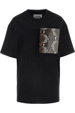 Jil Sander Koszulki, Kobieta, Czarny, S, Bawełna, T-Shirt