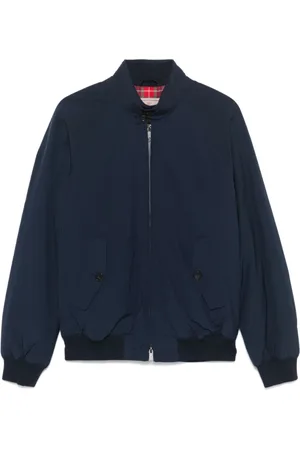 Baracuta Kurtki, Mężczyzna, Niebieski, 2XS, Niebieska Pikowana Kurtka z Zapięciem na Zamek