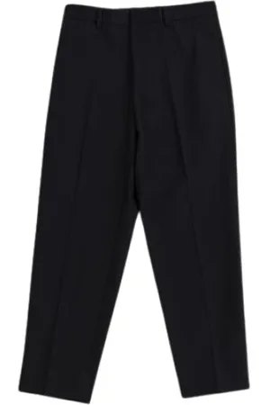 Jil Sander Spodnie, Mężczyzna, Niebieski, L, Bawełna, Granatowe bawełniane spodnie o prostym kroju