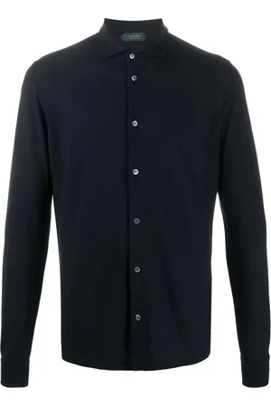 ZANONE Koszule, Mężczyzna, Niebieski, 2XL, Niebieska Koszula dla Mężczyzn