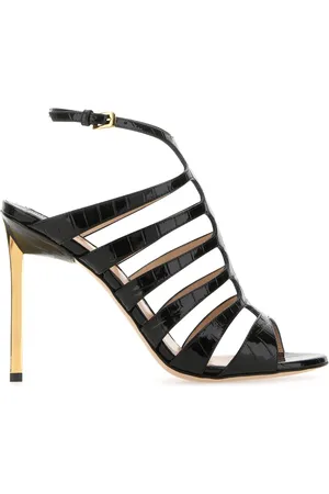 Tom Ford Buty, Kobieta, Czarny, 38 EU, Skóra, Sandały na wysokim obcasie