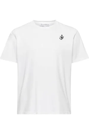 J.W.Anderson Koszulki, Mężczyzna, Biały, S, Bawełna, T-shirt z okrągłym dekoltem