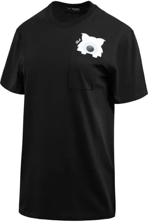 Karl Lagerfeld Koszulki, Kobieta, Czarny, L, Bawełna, KL X Darcel Disappoints Pocket T-Shirt