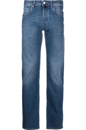 Incotex Jeansy, Mężczyzna, Niebieski, W34, Bawełna, Proste Jeansyy Prane