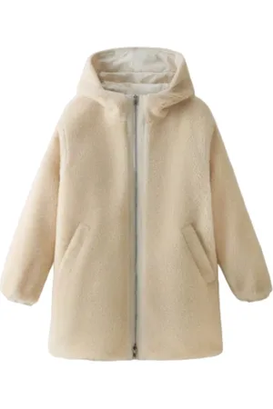 Woolrich Kurtki, Kobieta, Beżowy, M, Sztuczne futro, Dwustronna Parka Teddy