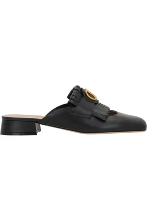 VALENTINO GARAVANI Buty, Kobieta, Czarny, 37 EU, Skóra, Klapki VLogo Signature