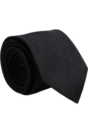 Dolce & Gabbana Akcesoria, Mężczyzna, Czarny, ONE SIZE, Luksusowy Czarny Jedwabny Krawat