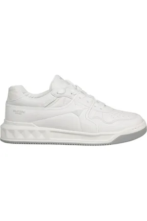 VALENTINO GARAVANI Buty, Mężczyzna, Biały, 44 1/2 EU, Skóra, Sneakersy One Stud Low-Top