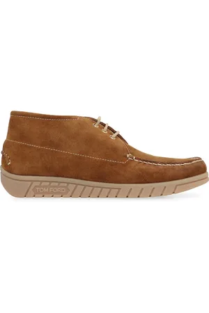 Tom Ford Buty, Mężczyzna, brązowy, 40 EU, Zamsz, Kontrastowe Botki z Zamszu